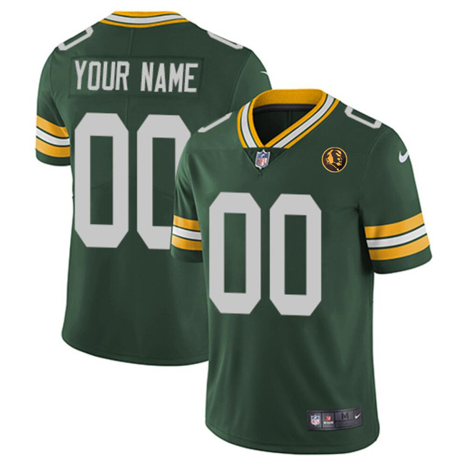 Men's Green Bay Packers Active Player Custom Green With John Madden Patch Vapor Limited Football Stitched Jersey